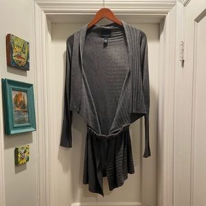 Grey Cynthia Rowley Wrap Sweater